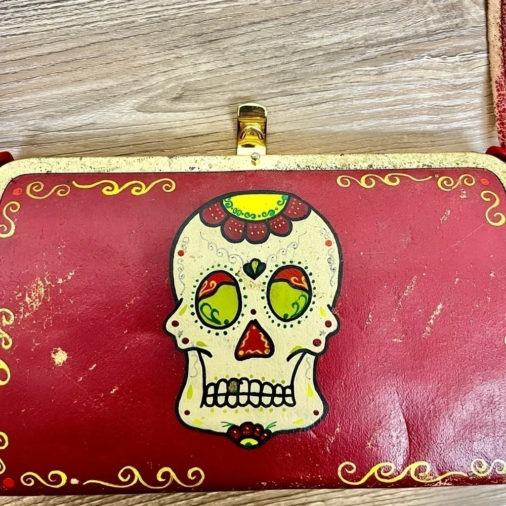 Dia De los Muertos Hand Painted Shoulder Bag